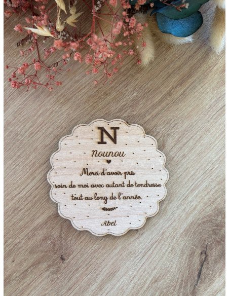Magnet personnalisé  – Cadeau Maîtresse, ATSEM, Maître ou Nounou