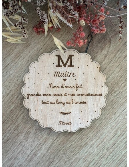Magnet personnalisé  – Cadeau Maîtresse, ATSEM, Maître ou Nounou