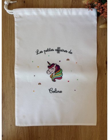 Pochon en polyester personnalisé- THEME LICORNE