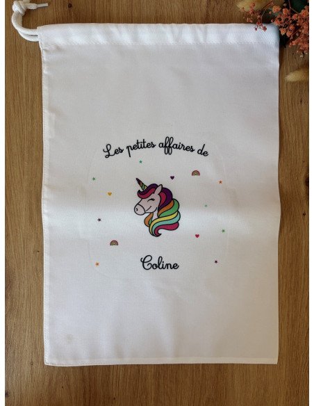 Pochon en polyester personnalisé- THEME LICORNE
