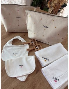 Coffret Naissance Personnalisé – Pochette, bavoir, lange... 2
