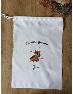 Pochon en polyester personnalisé- THEME RENARD SUPER HEROS