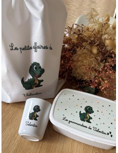 Offre Trio DINOSAURE – Pochon, gobelet et boîte à goûter