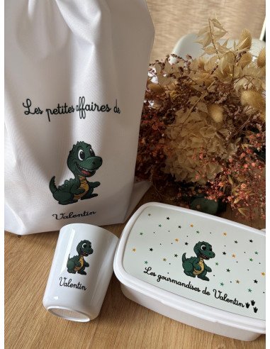 Offre Trio DINOSAURE – Pochon, gobelet et boîte...