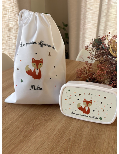 Offre Duo RENARD – Pochon  et boîte à goûter