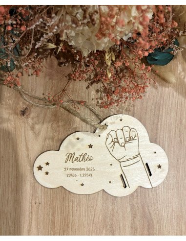 Bracelet de naissance  un enfant motif étoile