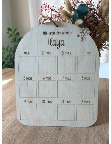 🌟 Plaque souvenir en bois – “Ma première année”...