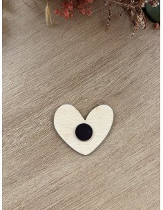 Magnet cœur personnalisé en bois – Cadeau gravé pour... 2