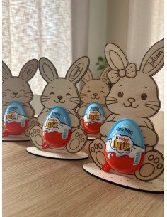 Lapin de Pâques en bois personnalisé avec prénom MODELE... 2