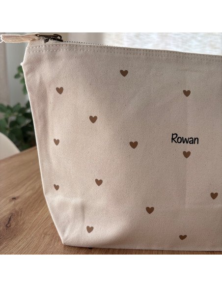 Grande pochette personnalisée – 5L (23×23×11 cm) cœur