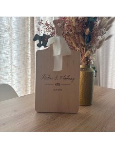 🪵 Planche à découper décorative en bois gravé- Mariage