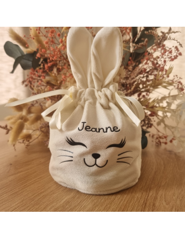 Pochon de Pâques en velours – Personnalisé avec...