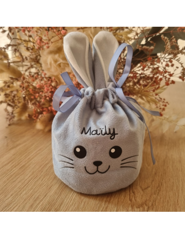 Pochon de Pâques en velours – Personnalisé avec...