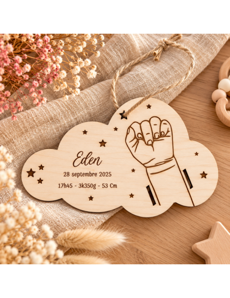 Bracelet de naissance  un enfant motif étoile