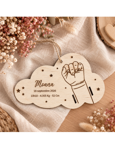 Bracelet de naissance  un enfant motif étoile