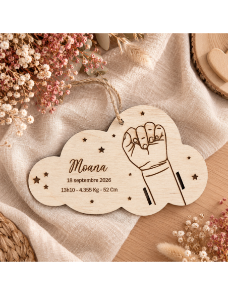 Bracelet de naissance  un enfant motif étoile