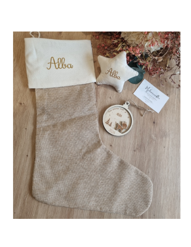 Box "Mon Premier Noël" – Décorations personnalisées prénom & année