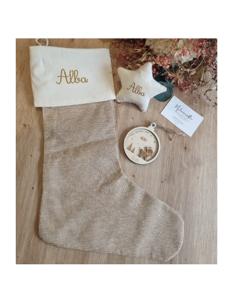 Box "Mon Premier Noël" – Décorations personnalisées prénom & année