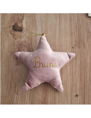 Étoile de Noël en velours – Personnalisée avec...
