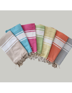 Fouta de plage palmier dorée paillette 2