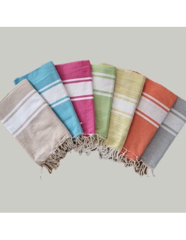 Fouta de plage palmier dorée paillette