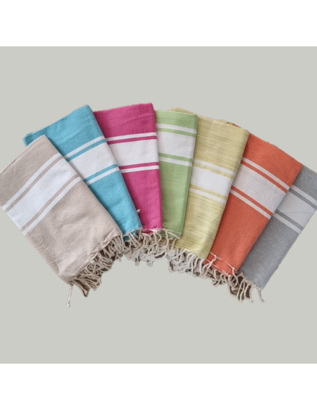 Fouta de plage palmier dorée paillette