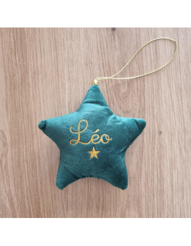 Étoile de Noël en velours – Personnalisée avec...