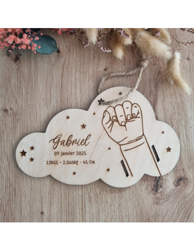 Bracelet de naissance  un enfant motif étoile
