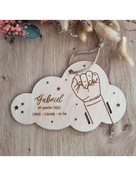 Bracelet de naissance  un enfant motif étoile