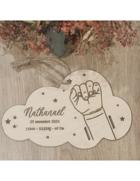 Bracelet de naissance  un enfant motif étoile