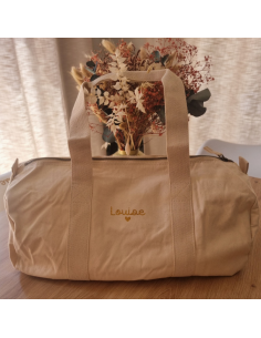 Sac week-end enfant personnalisé – Prénom & cœur – Coton...