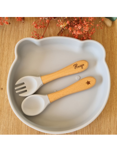 Coffret repas 3 pièces BLEU modèle ETOILE