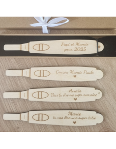 Test de grossesse en bois – Annonce personnalisée mamie,... 2
