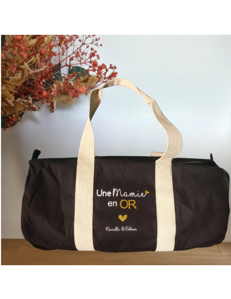 Sac week-end "Une mamie en or" – Personnalisable avec prénoms 💛