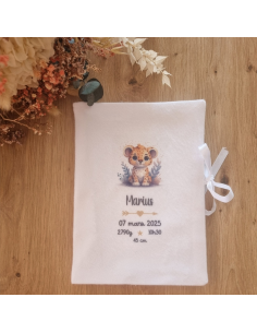 Protège carnet de santé personnalisé thème lionceau