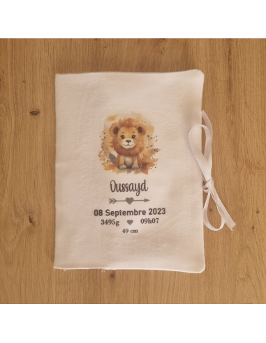Protège carnet de santé personnalisé thème lion
