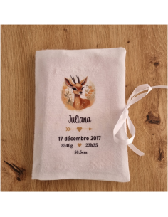 copy of Protège carnet de santé personnalisé thème biche