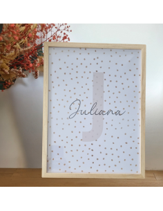 Cadres et affiches personnalisés thème prénom petit point