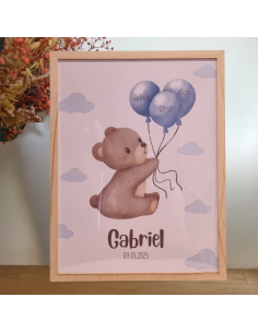 Cadres et affiches personnalisés thème ourson
