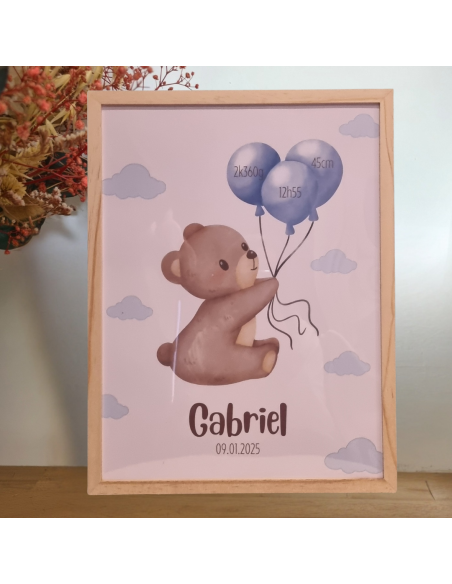 Cadres et affiches personnalisés thème ourson