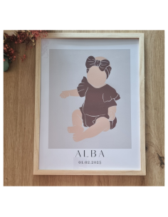 Cadres et affiches personnalisés thème bébé fille
