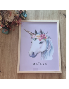 Cadres et affiches personnalisés thème licorne