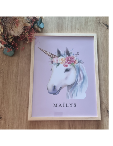 Cadres et affiches personnalisés thème licorne