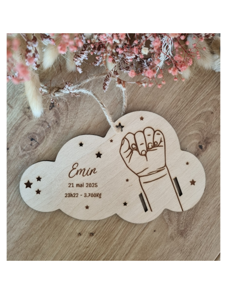 Bracelet de naissance  un enfant motif étoile