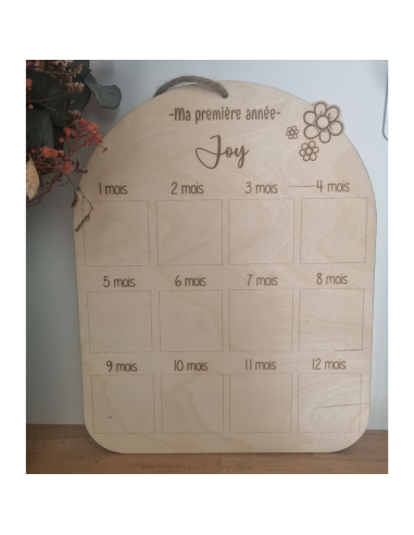🌟 Plaque souvenir en bois – “Ma première année”...