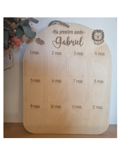 🌟 Plaque souvenir en bois – “Ma première année”... 2