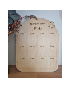 🌟 Plaque souvenir en bois – “Ma première année”...