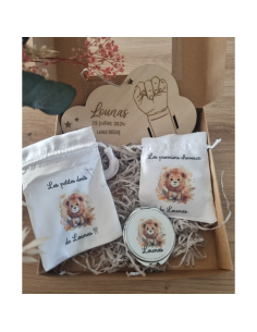 ✨ Coffret Souvenir Bébé – Thème Lion (personnalisable) 2