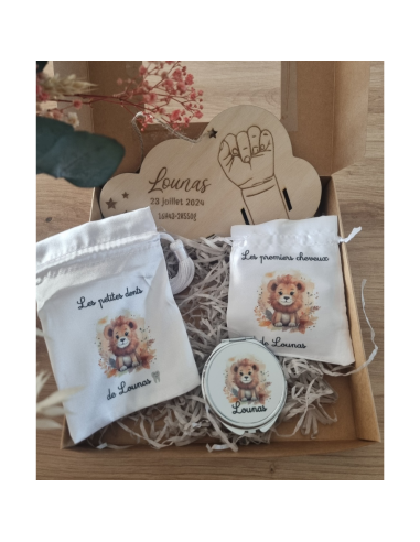 ✨ Coffret Souvenir Bébé – Thème Lion...
