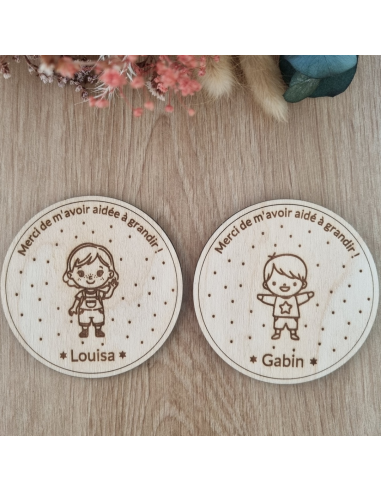 💫 Magnet en bois personnalisé – Cadeau pour Nounou, Maîtresse, Maître 💫